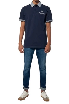 Koszulka męska Kaporal Rufusm91 polo bawełniana granatowa