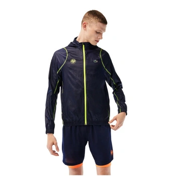 Kurtka męska Lacoste Sport Roland Garros sportowa treningowa z kapturem granatowa r. S