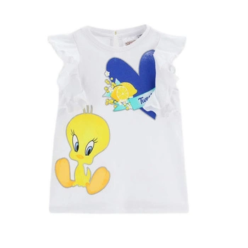 Koszulka dla dziewczynki Original Marines Tweety biała z nadrukiem r. 80