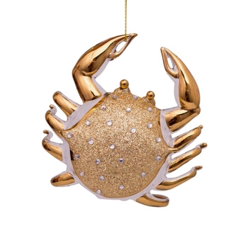Bombka choinkowa Vondels złoty krab ozdoba bożonarodzeniowa
