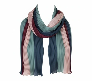 Apaszka damska Naf Naf chusta plisowana kolorowa