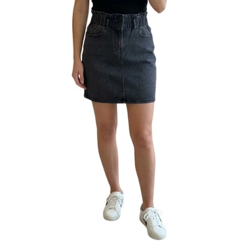Spódnica damska Vila Pippin Mia jeansowa czarna trapezowa