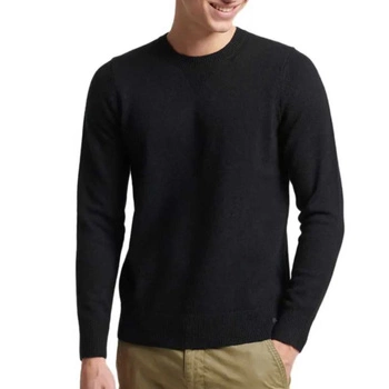 Sweter męski Superdry Vintage Lambswool czarny wełniany