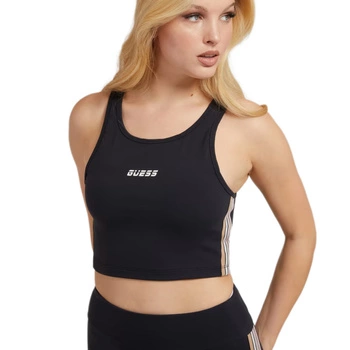 Top damski Guess Acitve sportowy crop top czarny