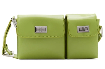 Torebka By Far Billy skórzana zielona