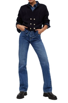 Spodnie damskie Mango jeansowe niebieskie proste