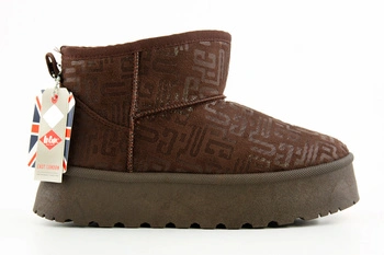 Buty damskie Lee Cooper zimowe z kożuszkiem brązowe r. 39