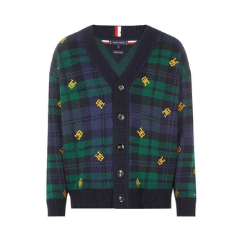 Sweter męski Tommy Hilfiger Black Watch Monogram Cardigan dzianinowy kardigan