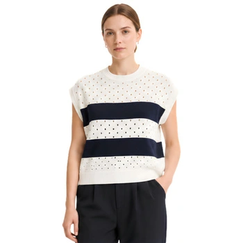 Sweter damski Rodier kamizelka bawełniana z kaszmirem r. XL