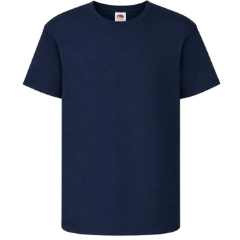 Koszulka dziecięca Fruit of the Loom granatowy bawełninany t-shirt r. 104