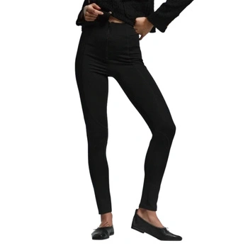 Legginsy damskie Zara sportowe czarne z zamkiem