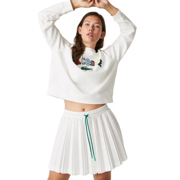 Spódnica damska Lacoste tenisowa plisowana mini biała r. M