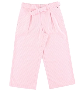 Spodnie dziecięce Tommy Hilfiger Neon w paski różowe