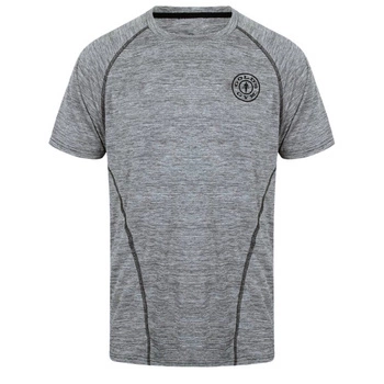 Koszulka męska Gold's Gym oddychająca na siłownię szara