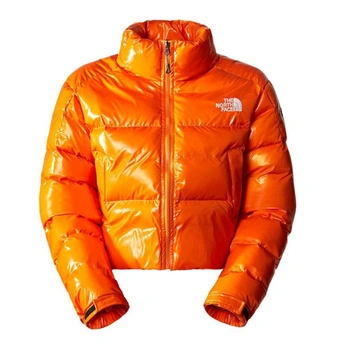 Kurtka damska The North Face W Rusta 2.0 puchowa krótka pomarańczowa