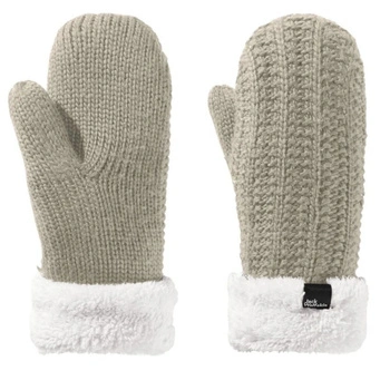 Rękawiczki damskie Jack Wolfskin Highloft jednopalczaste zimowe khaki r. S