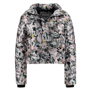 Kurtka damska Superdary Jacquard Puffer zimowa puchowa moro
