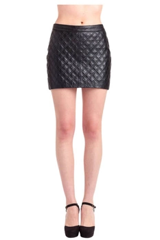 Spódnica damska Le temps des Cerises Leanie skórzana mini czarna