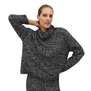Sweter damski Mango golf czarno-biały r. XL