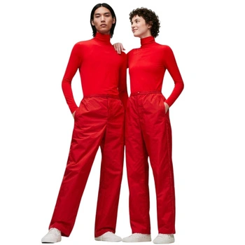Spodnie uniseks Lacoste szerokie czerowne r. XL