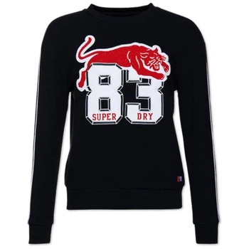 Bluza damska Superdry Emilie Applique Crew bawełniana granatowa