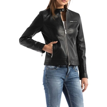 Kurtka damska Blue Wellford Pearl skórzana czarna