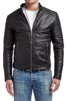 Kurtka męska Chyston Emerino skórzana czarna pilotka