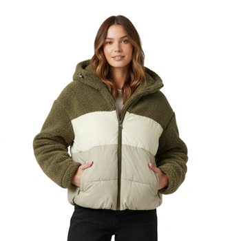 Kurtka damska Zara zimowa puchowa beżowa