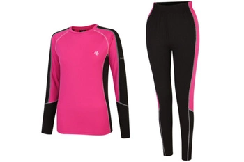 Bielizna termoaktywna damska DARE2B Baselayer koszulka legginsy czarno różowa