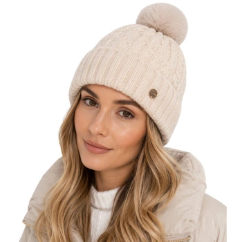 Czapka damska Tamaris Bitz Knit beanie zimowa beżowa beżowa