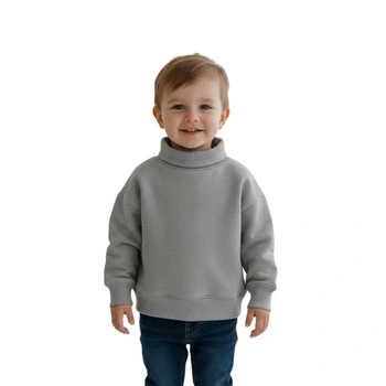 Bluza chłopięca Zara Baby bawełniana z golfem szara r. 80