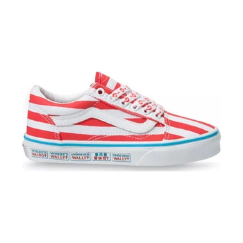 Buty dziecięce Vans Old Skool trampki w paski czerwone