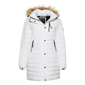 Kurtka damska Superdry Fuji biała zimowa puchowa