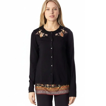 Sweter damski Desigual Praga czarny z tuniką r. XS