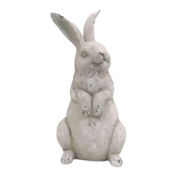 Figurka królik Clayre & Eef. Gaia z żywicy biała 26 cm