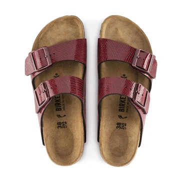 Klapki damskie Birkenstock Arizona bordowe