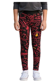 Legginsy dziewczęce Desigual Clementina czarne z nadrukiem r. 134
