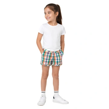 Spodenki krótkie dziewczęce Lacoste w kratkę r. 140
