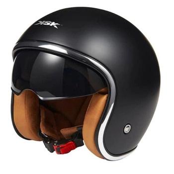 Kask motocyklowy KSK Neiva z szybą otwarty jet miejski czarny