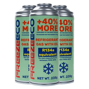 Zestaw FreezeEco 3x 2 w 1 zamiennik R134a czynnik do klimatyzacji z olejem i uszczelniaczem