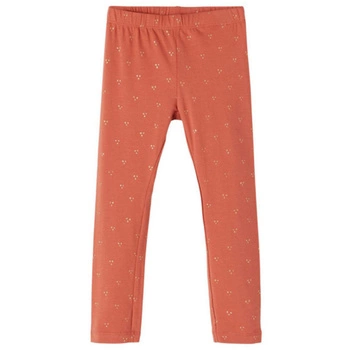 Legginsy Name It Vivian Glitter dziecięce getry w kropki brązowe r. 80