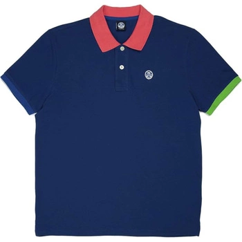 Koszulka męska North Sails Polo S/S Logo bawełniana niebieska