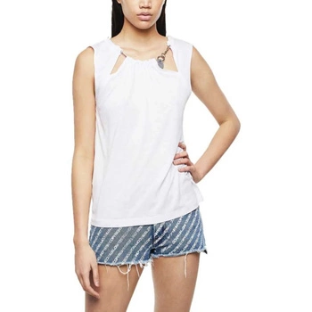 Koszulka damska Diesel Kaena biała z łańcuszkiem