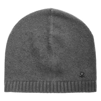 Czapka dziecięca United Colors of Benetton zimowa wełniana szara