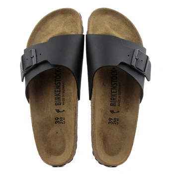 Klapki damskie Birkenstock Catalina skórzane czarne