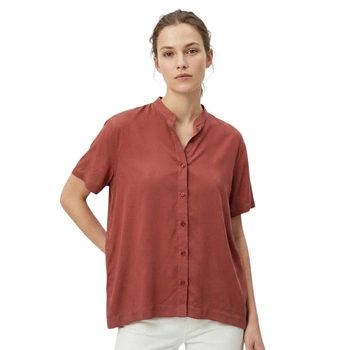 Koszula damska Zara luźna z krótkim rękawem brązowa r. XL