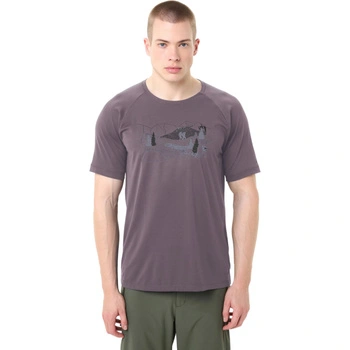 Koszulka męska Vaude Gleann II techniczna sportowa fioletowa t-shirt r. L