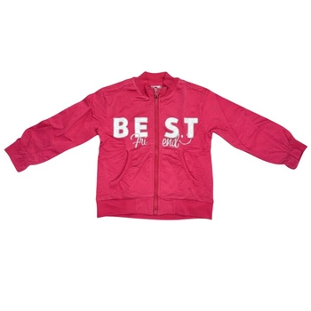 Bluza dziewczęca Chicco Best różowa zasuwana z napisami