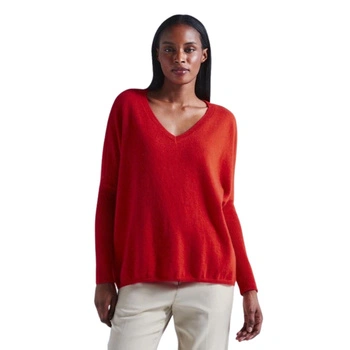 Sweter damski Absolut Cashmere Camille kaszmirowy oversize czerwony r. S