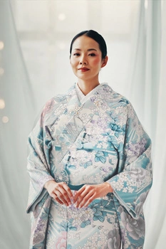 Kimono jedwabne Elvira Silk ręcznie szyte długość do kostek r. S